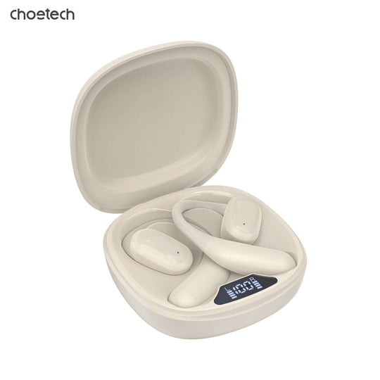 سماعات أذن CHOETECH BH-T25 OWS Bluetooth الجديدة غير المؤلمة V5.3 TWS باللون الأبيض