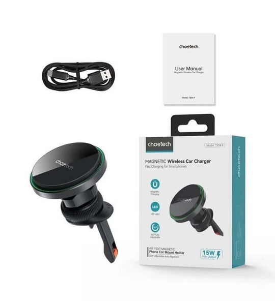 _label_, DSZ Product, feed-cond-new, feed-sl-free shipping, free-shipping, newChoetech T204 - F 15W Magnetic Car Charger Holder With Led Light (Aluminium Alloy Housing) - Premium Outdoor Recreation > Camping > Camping Lights & Lanterns from Choetech ! Shop Online Buy Now at S & D's Value Store Family Business Best Customer Service_label_, DSZ Product, feed-cond-new, feed-sl-free shipping, free-shipping, new