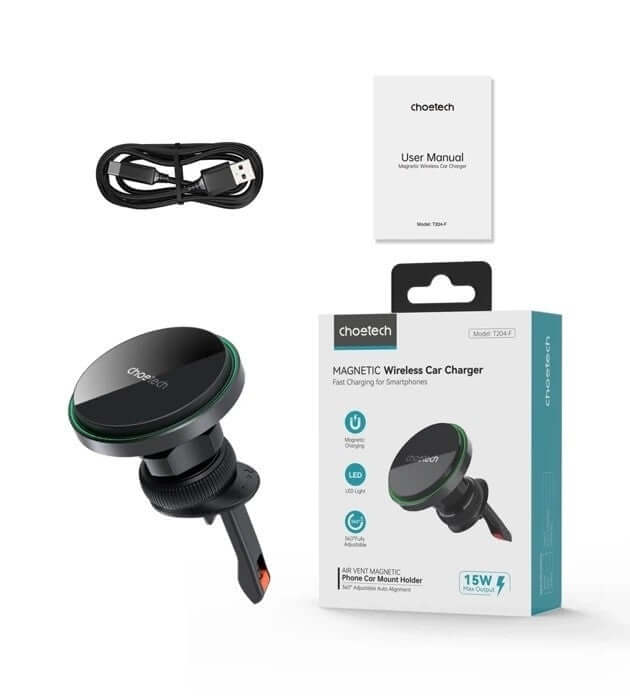 _label_, DSZ Product, feed-cond-new, feed-sl-free shipping, free-shipping, newChoetech T205 - F 15W Magnetic Car Charger Holder With Led Light (Pc Housing) - Premium Outdoor Recreation > Camping > Camping Lights & Lanterns from Choetech ! Shop Online Buy Now at S & D's Value Store Family Business Best Customer Service_label_, DSZ Product, feed-cond-new, feed-sl-free shipping, free-shipping, new