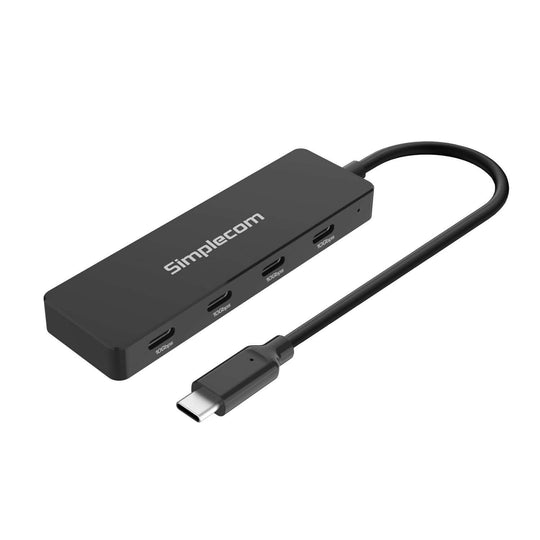 موزع بيانات Simplecom CH384 USB-C إلى 4 منافذ USB-C USB 3.2 Gen 2 بسرعة 10 جيجابت في الثانية