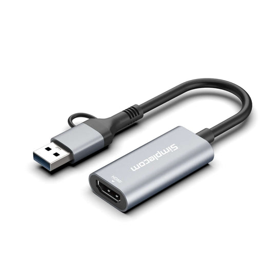 Simplecom DA306C USB 3.0 and USB-C to HDMI Video Card Adapter Full HD 1080p