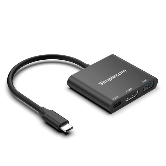 محول Simplecom DA320 USB-C 3 في 1 USB 3.2 Gen 1 5Gbps PD HDMI 2.0 4K@60Hz