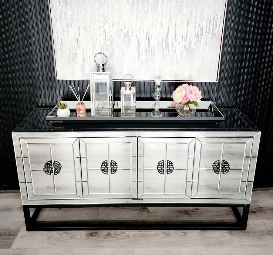 DSZ Product, feed-cond-new, feed-sl-DSZ Freight PayableAthens Mirrored Buffet Table -Black - Premium Furniture > Dining > Buffets & Sideboards from Style By Inspiration ! Shop Online Buy Now at S & D's Value Store Family Business Best Customer ServiceDSZ Product, feed-cond-new, feed-sl-DSZ Freight Payable