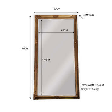 DSZ Product, feed-cond-new, feed-sl-DSZ Freight Payable, newFrench Provincial Ornate Mirror - Country Gold  - Xlarge 100Cm X 190Cm - Premium Home & Garden > Decor > Mirrors from Style By Inspiration ! Shop Online Buy Now at S & D's Value Store Family Business Best Customer ServiceDSZ Product, feed-cond-new, feed-sl-DSZ Freight Payable, new