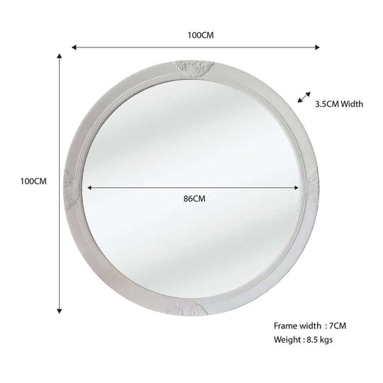 DSZ Product, feed-cond-new, feed-sl-DSZ Freight Payable, newFrench Provincial Ornate Round Mirror - White - Premium Home & Garden > Decor > Mirrors from Style By Inspiration ! Shop Online Buy Now at S & D's Value Store Family Business Best Customer ServiceDSZ Product, feed-cond-new, feed-sl-DSZ Freight Payable, new