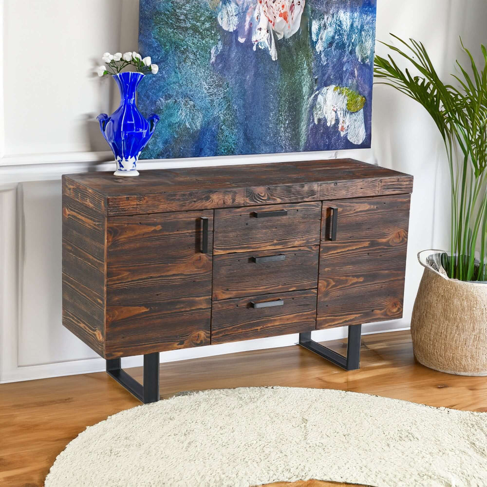 DSZ Product, feed-cond-new, feed-sl-DSZ Freight PayableRustica 150cm Buffet Table Cabinet Solid Pine Wood 3 Drawer 2 Door Black - Premium Furniture > Dining > Buffets & Sideboards from Divano ! Shop Online Buy Now at S & D's Value Store Family Business Best Customer ServiceDSZ Product, feed-cond-new, feed-sl-DSZ Freight Payable