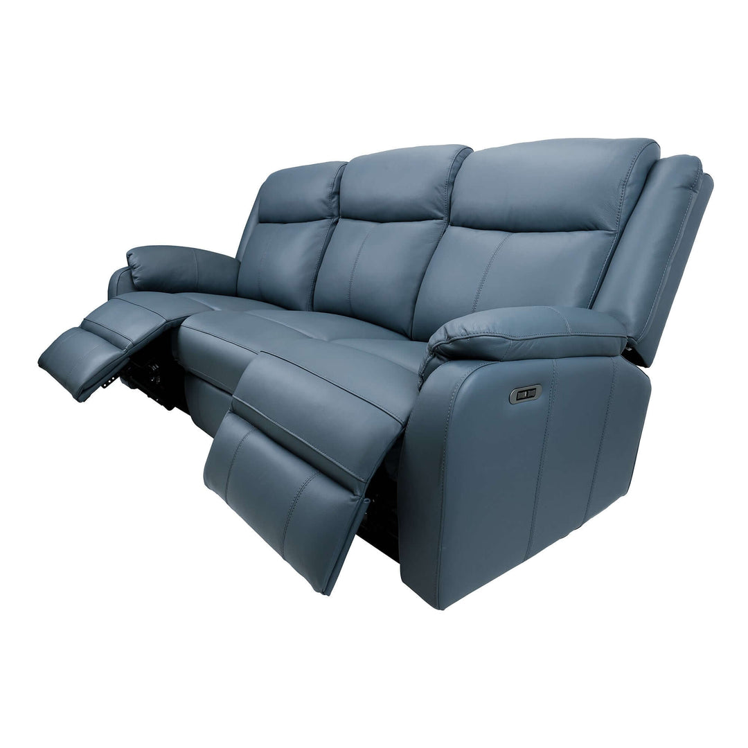 DSZ Product, feed-cond-new, feed-sl-DSZ Freight Payable, newBella 3 Seater Electric Recliner Genuine Leather Upholstered Lounge - Blue - Premium Furniture > Bar Stools & Chairs > Arm Chairs & Recliners from Divano ! Shop Online Buy Now at S & D's Value Store Family Business Best Customer ServiceDSZ Product, feed-cond-new, feed-sl-DSZ Freight Payable, new