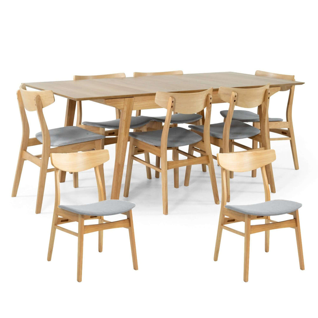 DSZ Product, feed-cond-new, feed-sl-DSZ Freight PayableCusco 9pc Set Dining Set 150 - 190cm Extendable Table 8 Chair Scandinavian Style - Premium Furniture > Dining > Dining Set from Divano ! Shop Online Buy Now at S & D's Value Store Family Business Best Customer ServiceDSZ Product, feed-cond-new, feed-sl-DSZ Freight Payable