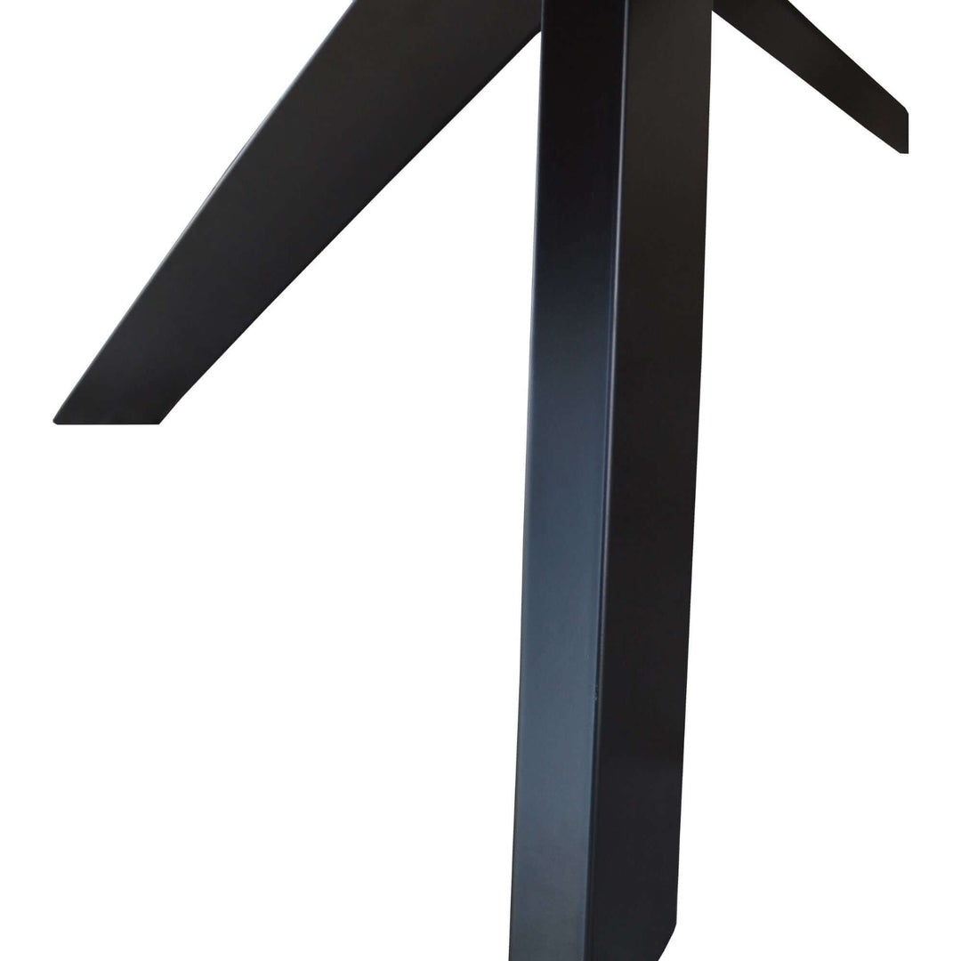 Close-up of black Wishbone chair leg from Lantana 7pc 210cm dining set