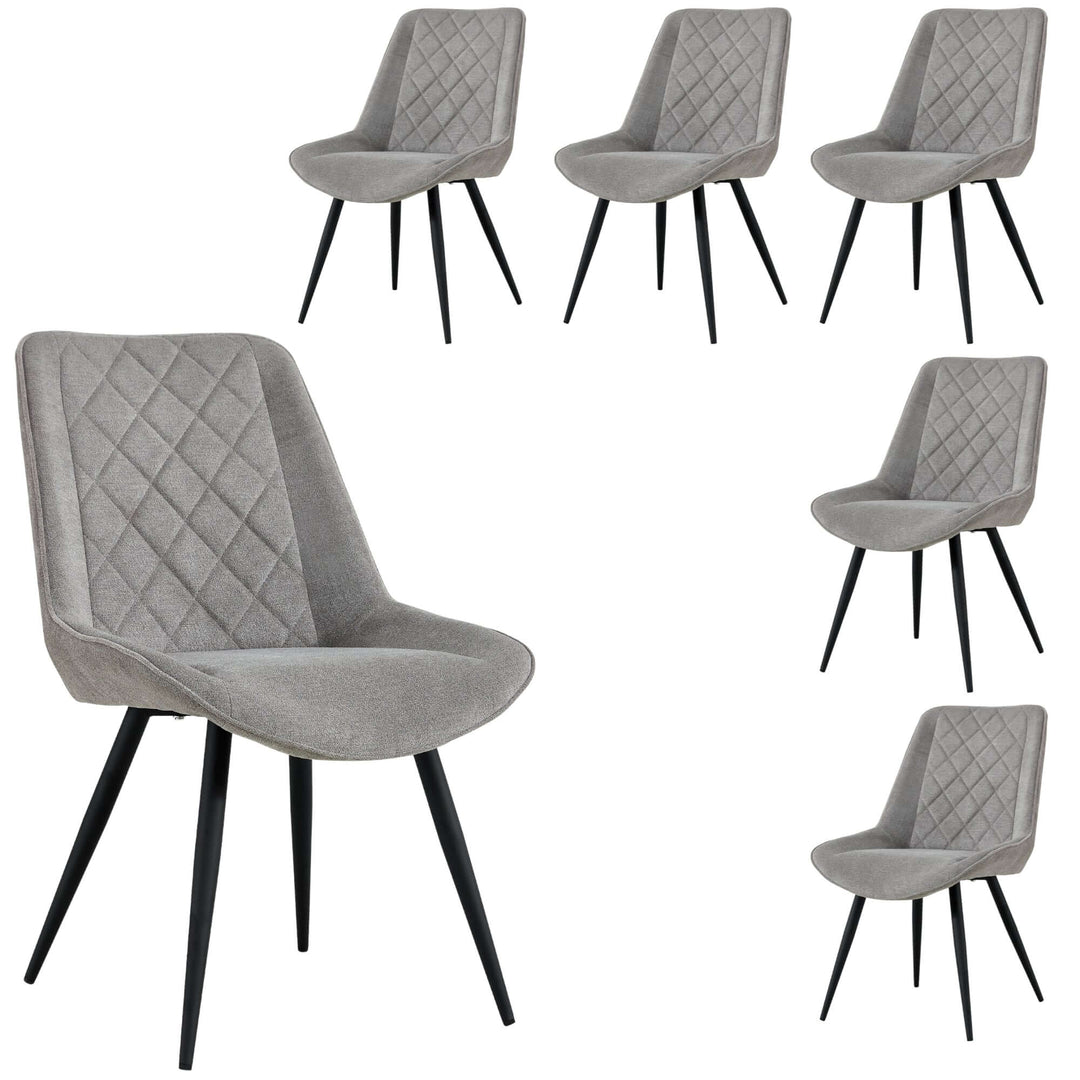 DSZ Product, feed-cond-new, feed-sl-DSZ Freight PayableHelenium Dining Chair Set of 6 Fabric Seat with Metal Frame - Granite - Premium Furniture > Dining > Kitchen & Dining Chairs from Divano ! Shop Online Buy Now at S & D's Value Store Family Business Best Customer ServiceDSZ Product, feed-cond-new, feed-sl-DSZ Freight Payable