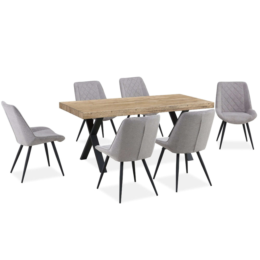 DSZ Product, feed-cond-new, feed-sl-DSZ Freight PayableHelenium Dining Chair Set of 6 Fabric Seat with Metal Frame - Granite - Premium Furniture > Dining > Kitchen & Dining Chairs from Divano ! Shop Online Buy Now at S & D's Value Store Family Business Best Customer ServiceDSZ Product, feed-cond-new, feed-sl-DSZ Freight Payable