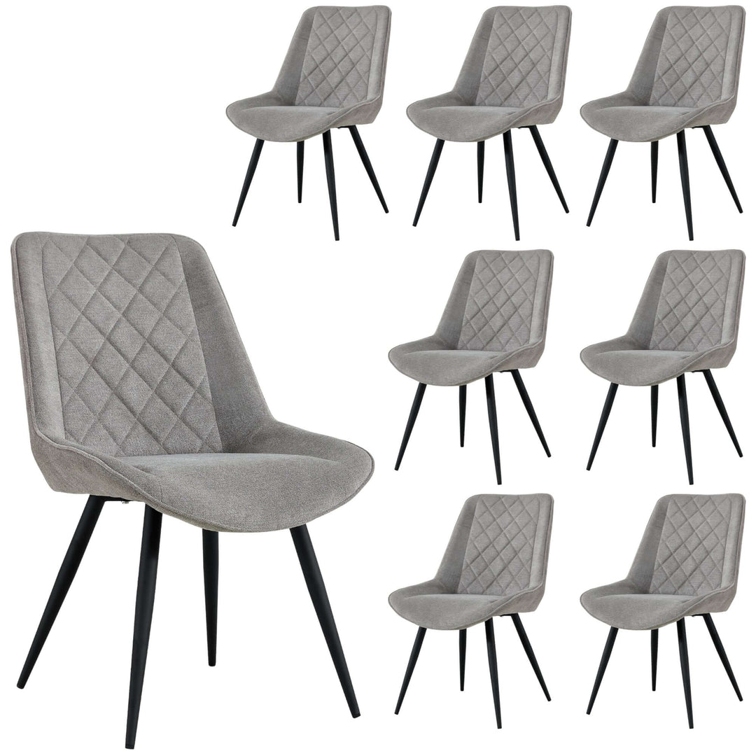 DSZ Product, feed-cond-new, feed-sl-DSZ Freight PayableHelenium Dining Chair Set of 8 Fabric Seat with Metal Frame - Granite - Premium Furniture > Dining > Kitchen & Dining Chairs from Divano ! Shop Online Buy Now at S & D's Value Store Family Business Best Customer ServiceDSZ Product, feed-cond-new, feed-sl-DSZ Freight Payable