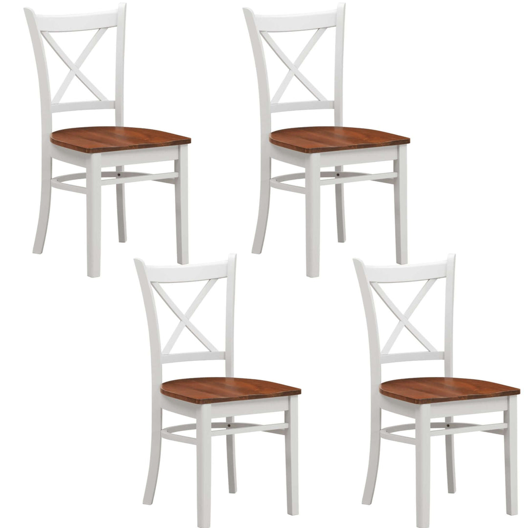 DSZ Product, feed-cond-new, feed-sl-DSZ Freight PayableLupin Dining Chair Set of 4 Crossback Solid Rubber Wood Furniture - White Oak - Premium Furniture > Dining > Dining Set from Divano ! Shop Online Buy Now at S & D's Value Store Family Business Best Customer ServiceDSZ Product, feed-cond-new, feed-sl-DSZ Freight Payable