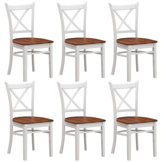 DSZ Product, feed-cond-new, feed-sl-DSZ Freight PayableLupin Dining Chair Set of 6 Crossback Solid Rubber Wood Furniture - White Oak - Premium Furniture > Dining > Dining Set from Divano ! Shop Online Buy Now at S & D's Value Store Family Business Best Customer ServiceDSZ Product, feed-cond-new, feed-sl-DSZ Freight Payable