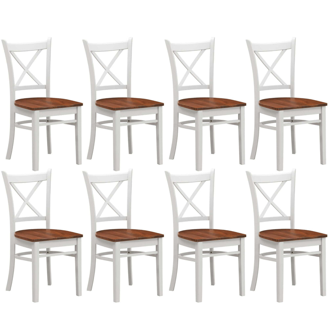 DSZ Product, feed-cond-new, feed-sl-DSZ Freight PayableLupin Dining Chair Set of 8 Crossback Solid Rubber Wood Furniture - White Oak - Premium Furniture > Dining > Dining Set from Divano ! Shop Online Buy Now at S & D's Value Store Family Business Best Customer ServiceDSZ Product, feed-cond-new, feed-sl-DSZ Freight Payable