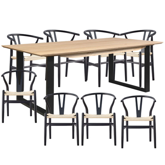 DSZ Product, feed-cond-new, feed-sl-DSZ Freight PayableAconite 9pc 210cm Dining Table Set 8 Wishbone Chair Solid Messmate Timber Wood - Premium Furniture > Dining > Dining Set from Divano ! Shop Online Buy Now at S & D's Value Store Family Business Best Customer ServiceDSZ Product, feed-cond-new, feed-sl-DSZ Freight Payable