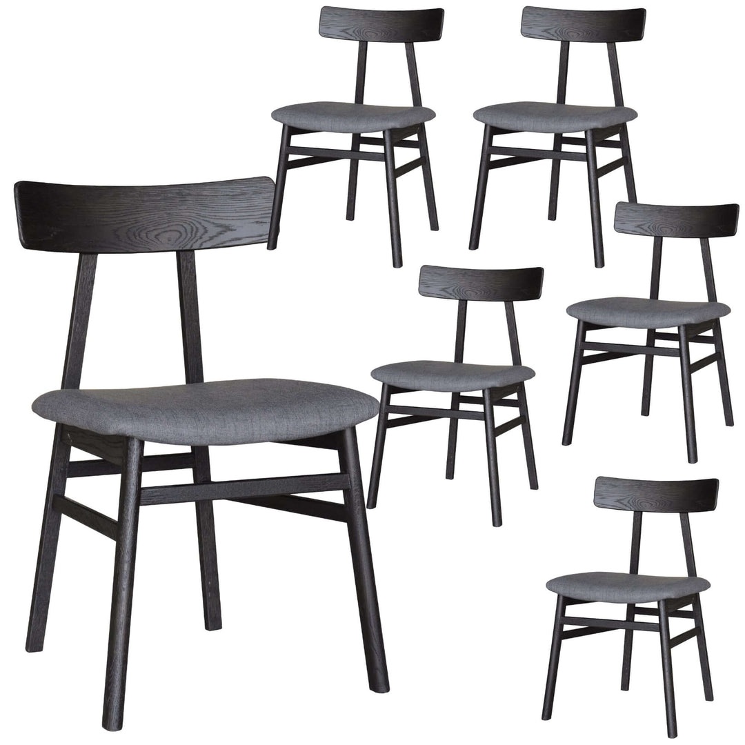 DSZ Product, feed-cond-new, feed-sl-DSZ Freight PayableClaire Dining Chair Set of 6 Solid Oak Wood Fabric Seat Furniture - Black - Premium Furniture > Dining > Kitchen & Dining Chairs from Divano ! Shop Online Buy Now at S & D's Value Store Family Business Best Customer ServiceDSZ Product, feed-cond-new, feed-sl-DSZ Freight Payable