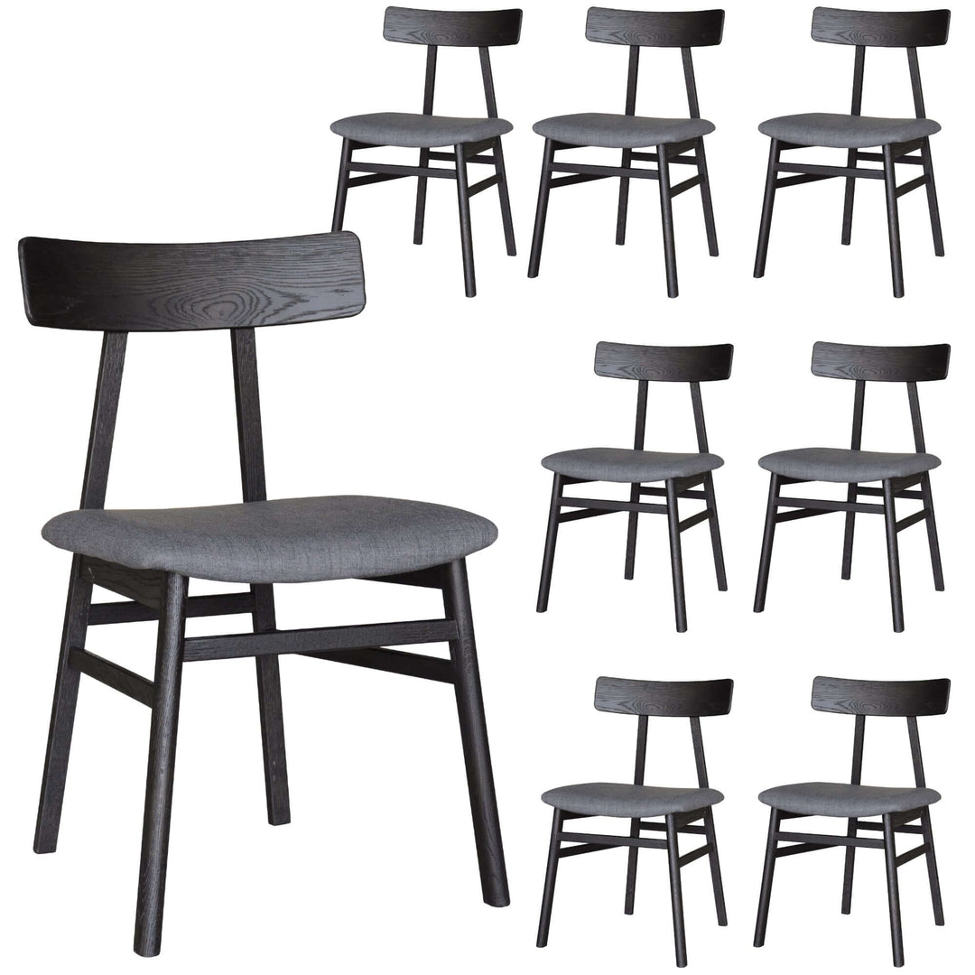 DSZ Product, feed-cond-new, feed-sl-DSZ Freight PayableClaire Dining Chair Set of 8 Solid Oak Wood Fabric Seat Furniture - Black - Premium Furniture > Dining > Kitchen & Dining Chairs from Divano ! Shop Online Buy Now at S & D's Value Store Family Business Best Customer ServiceDSZ Product, feed-cond-new, feed-sl-DSZ Freight Payable