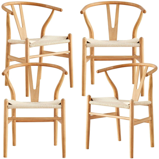 DSZ Product, feed-cond-new, feed-sl-DSZ Freight PayableAnemone  Set of 4 Wishbone Dining Chair Beech Timber Replica Hans Wenger Natural - Premium Furniture > Dining > Dining Set from Divano ! Shop Online Buy Now at S & D's Value Store Family Business Best Customer ServiceDSZ Product, feed-cond-new, feed-sl-DSZ Freight Payable