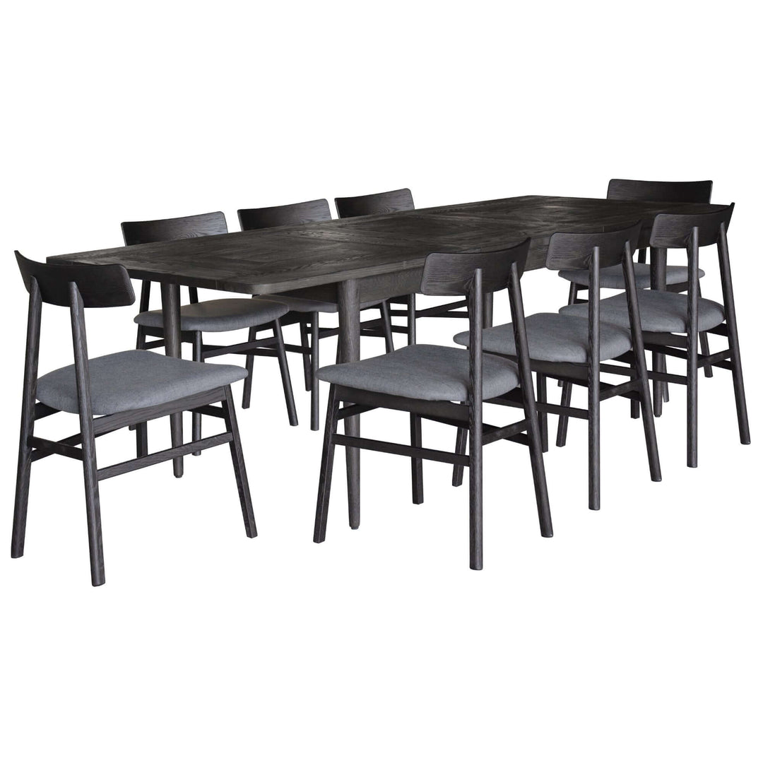 DSZ Product, feed-cond-new, feed-sl-DSZ Freight PayableClaire 9pc Dining Set Table Extendable 170-230cm Oak Fabric Seat Chair - Black - Premium Furniture > Dining > Kitchen & Dining Chairs from Divano ! Shop Online Buy Now at S & D's Value Store Family Business Best Customer ServiceDSZ Product, feed-cond-new, feed-sl-DSZ Freight Payable