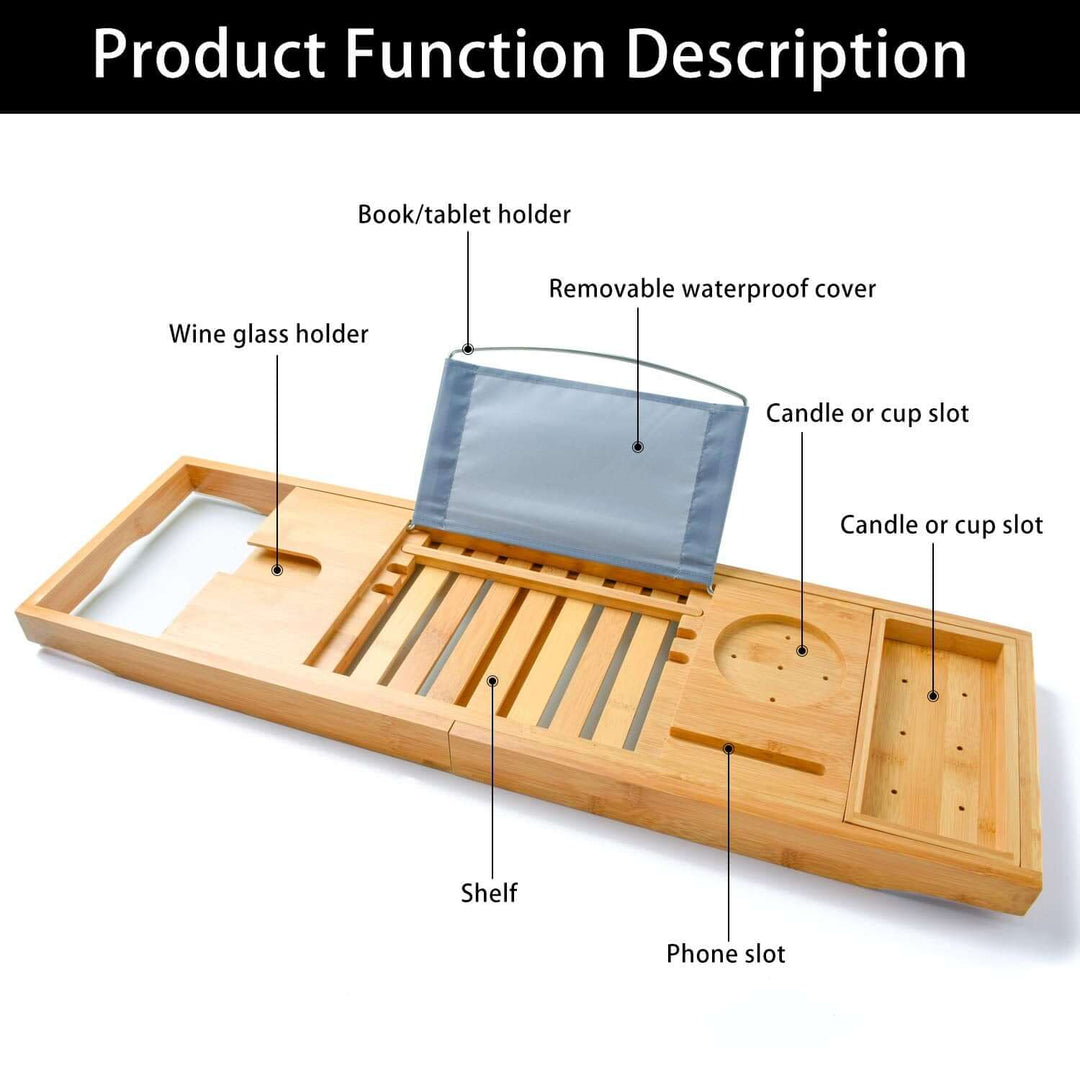 DSZ Product, feed-cond-new, feed-sl-DSZ Freight Payable, newBamboo Bathtub Bath Tub Tray Table Caddy Tray Cellphone,Book,Tray Wineglass Holder - Premium Home & Garden > Bathroom Accessories > Bath Caddies from Unbranded ! Shop Online Buy Now at S & D's Value Store Family Business Best Customer ServiceDSZ Product, feed-cond-new, feed-sl-DSZ Freight Payable, new