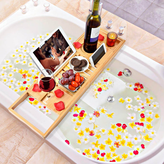 DSZ Product, feed-cond-new, feed-sl-DSZ Freight Payable, newBamboo Bathtub Bath Tub Tray Table Caddy Tray Cellphone,Book,Tray Wineglass Holder - Premium Home & Garden > Bathroom Accessories > Bath Caddies from Unbranded ! Shop Online Buy Now at S & D's Value Store Family Business Best Customer ServiceDSZ Product, feed-cond-new, feed-sl-DSZ Freight Payable, new