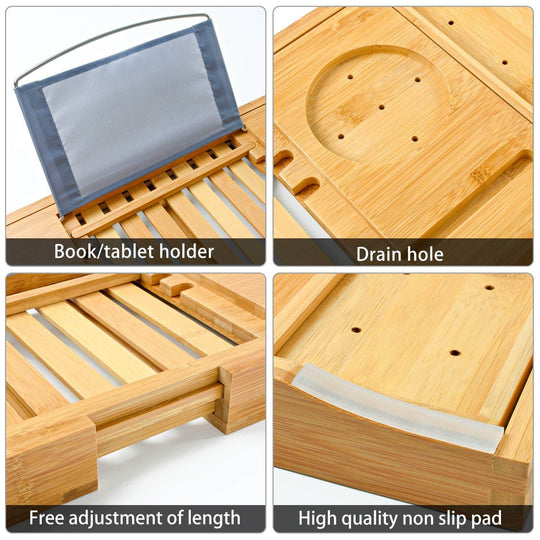 DSZ Product, feed-cond-new, feed-sl-DSZ Freight Payable, newBamboo Bathtub Bath Tub Tray Table Caddy Tray Cellphone,Book,Tray Wineglass Holder - Premium Home & Garden > Bathroom Accessories > Bath Caddies from Unbranded ! Shop Online Buy Now at S & D's Value Store Family Business Best Customer ServiceDSZ Product, feed-cond-new, feed-sl-DSZ Freight Payable, new