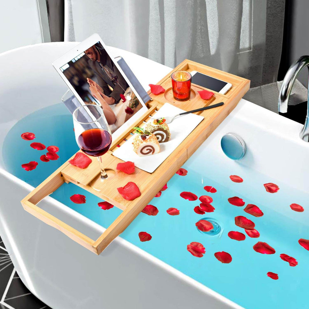 DSZ Product, feed-cond-new, feed-sl-DSZ Freight Payable, newBamboo Bathtub Bath Tub Tray Table Caddy Tray Cellphone,Book,Tray Wineglass Holder - Premium Home & Garden > Bathroom Accessories > Bath Caddies from Unbranded ! Shop Online Buy Now at S & D's Value Store Family Business Best Customer ServiceDSZ Product, feed-cond-new, feed-sl-DSZ Freight Payable, new