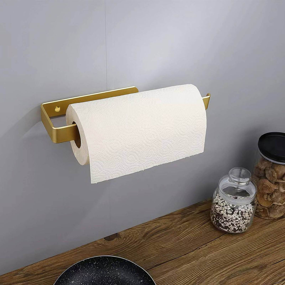 _label_, DSZ Product, feed-cond-new, feed-sl-free shipping, free-shipping, newGold Kitchen Bathroom Paper Holder Towel Holder Self Adhesive Or Screw Mount 31Cm - Premium Home & Garden > Bathroom Accessories > Towel Racks & Holders from Unbranded ! Shop Online Buy Now at S & D's Value Store Family Business Best Customer Service_label_, DSZ Product, feed-cond-new, feed-sl-free shipping, free-shipping, new