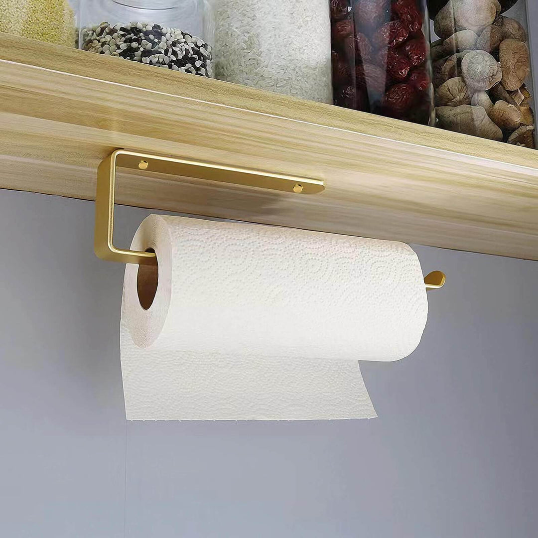 _label_, DSZ Product, feed-cond-new, feed-sl-free shipping, free-shipping, newGold Kitchen Bathroom Paper Holder Towel Holder Self Adhesive Or Screw Mount 31Cm - Premium Home & Garden > Bathroom Accessories > Towel Racks & Holders from Unbranded ! Shop Online Buy Now at S & D's Value Store Family Business Best Customer Service_label_, DSZ Product, feed-cond-new, feed-sl-free shipping, free-shipping, new