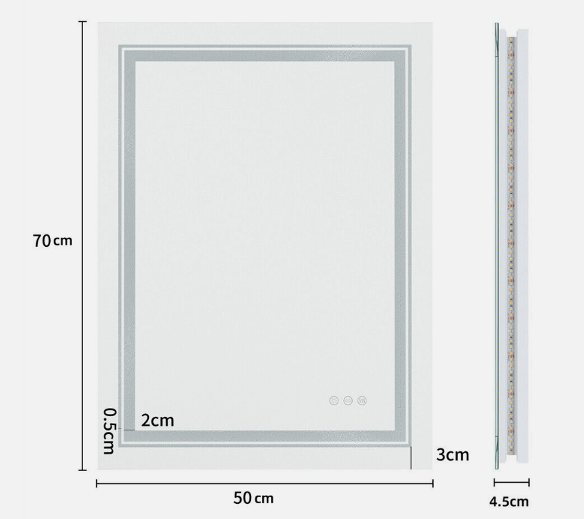 DSZ Product, feed-cond-new, feed-sl-DSZ Freight Payable, newInterior Ave - Led Rectangle Frameless Salon / Bathroom Wall Mirror - 70 X 50Cm - Premium Home & Garden > Decor > Mirrors from Interior Ave ! Shop Online Buy Now at S & D's Value Store Family Business Best Customer ServiceDSZ Product, feed-cond-new, feed-sl-DSZ Freight Payable, new