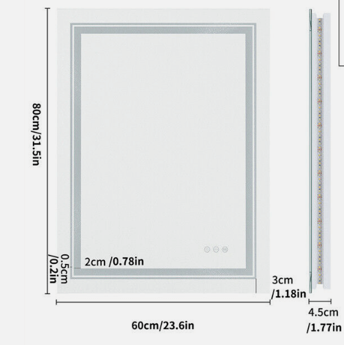 DSZ Product, feed-cond-new, feed-sl-DSZ Freight Payable, newInterior Ave - Led Rectangle Frameless Salon / Bathroom Wall Mirror - 80 X 60Cm - Premium Home & Garden > Decor > Mirrors from Interior Ave ! Shop Online Buy Now at S & D's Value Store Family Business Best Customer ServiceDSZ Product, feed-cond-new, feed-sl-DSZ Freight Payable, new