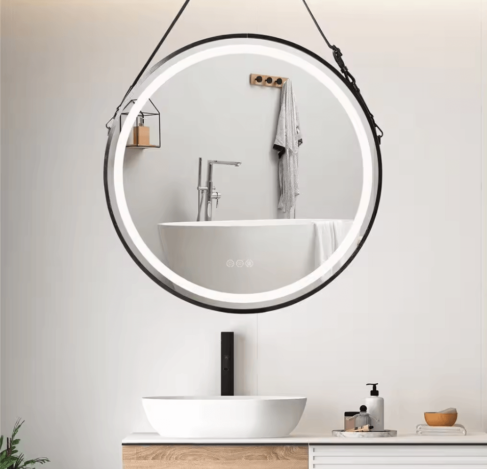 DSZ Product, feed-cond-new, feed-sl-DSZ Freight Payable, newInterior Ave - Led Round Hanging Salon / Bathroom Wall Mirror - Black - 60Cm - Premium Home & Garden > Decor > Mirrors from Interior Ave ! Shop Online Buy Now at S & D's Value Store Family Business Best Customer ServiceDSZ Product, feed-cond-new, feed-sl-DSZ Freight Payable, new