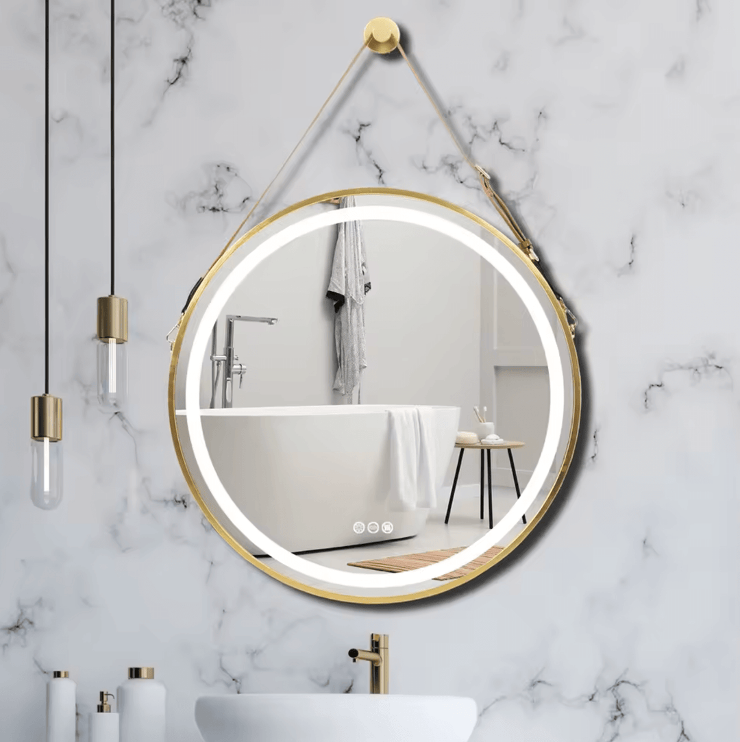 DSZ Product, feed-cond-new, feed-sl-DSZ Freight Payable, newInterior Ave - Led Round Hanging Salon / Bathroom Wall Mirror - Gold - 60Cm - Premium Home & Garden > Decor > Mirrors from Interior Ave ! Shop Online Buy Now at S & D's Value Store Family Business Best Customer ServiceDSZ Product, feed-cond-new, feed-sl-DSZ Freight Payable, new