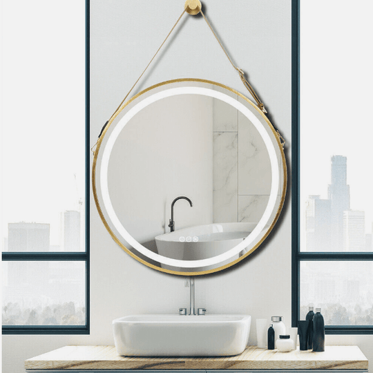 DSZ Product, feed-cond-new, feed-sl-DSZ Freight Payable, newInterior Ave - Led Round Hanging Salon / Bathroom Wall Mirror - Gold - 60Cm - Premium Home & Garden > Decor > Mirrors from Interior Ave ! Shop Online Buy Now at S & D's Value Store Family Business Best Customer ServiceDSZ Product, feed-cond-new, feed-sl-DSZ Freight Payable, new