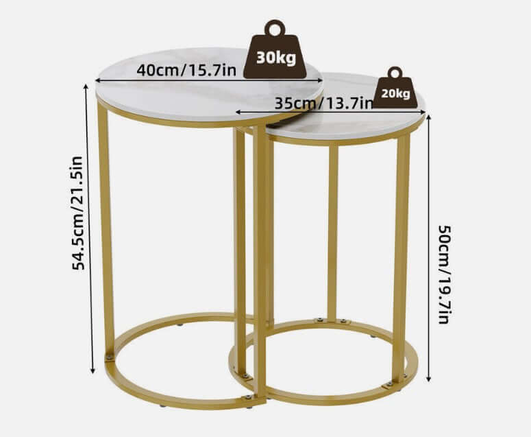 DSZ Product, feed-cond-new, feed-sl-DSZ Freight PayableInterior Ave - Deva Gold Nested Side Table Set - Premium Furniture > Dining > Buffets & Sideboards from Interior Ave ! Shop Online Buy Now at S & D's Value Store Family Business Best Customer ServiceDSZ Product, feed-cond-new, feed-sl-DSZ Freight Payable