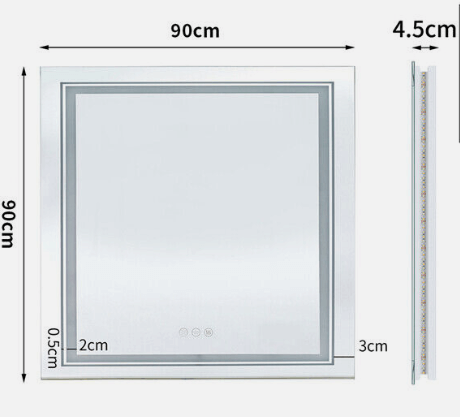 DSZ Product, feed-cond-new, feed-sl-DSZ Freight Payable, newInterior Ave - Led Square Frameless Salon / Bathroom Wall Mirror - 90 X 90Cm - Premium Home & Garden > Decor > Mirrors from Interior Ave ! Shop Online Buy Now at S & D's Value Store Family Business Best Customer ServiceDSZ Product, feed-cond-new, feed-sl-DSZ Freight Payable, new