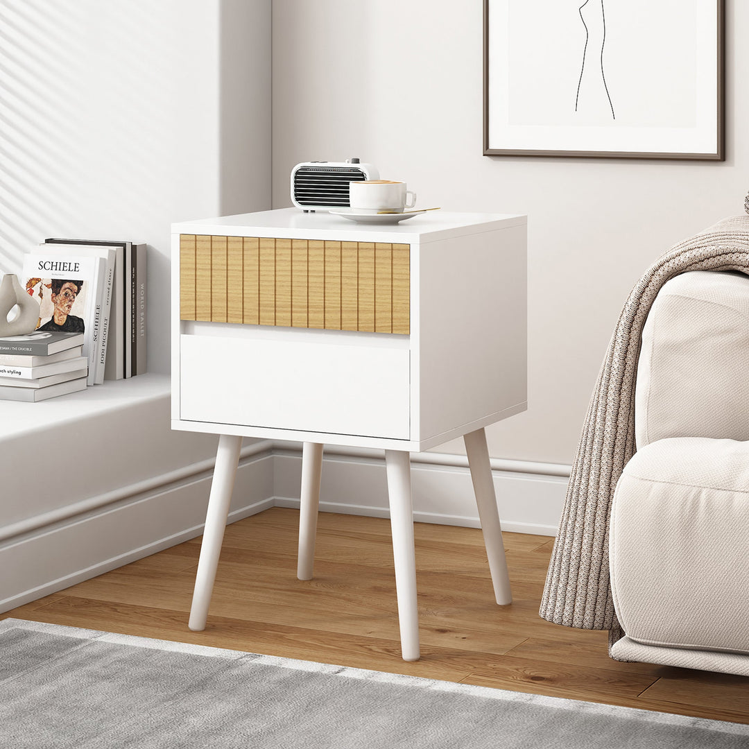 DSZ Product, feed-cond-new, feed-sl-DSZ Freight Payable, newOslo Bedside Table With 2 Drawer In White & Natural - Premium Furniture > Bedroom > Bedside Tables from Oslo ! Shop Online Buy Now at S & D's Value Store Family Business Best Customer ServiceDSZ Product, feed-cond-new, feed-sl-DSZ Freight Payable, new