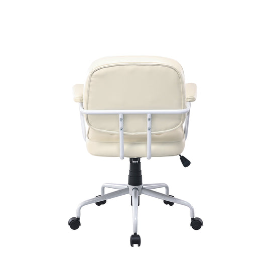 DSZ Product, feed-cond-new, feed-sl-DSZ Freight Payable, newLouise White Frame Faux Leather Home Office Chair In Beige - Premium Furniture > Office > Office & Desk Chairs from DSZ ! Shop Online Buy Now at S & D's Value Store Family Business Best Customer ServiceDSZ Product, feed-cond-new, feed-sl-DSZ Freight Payable, new