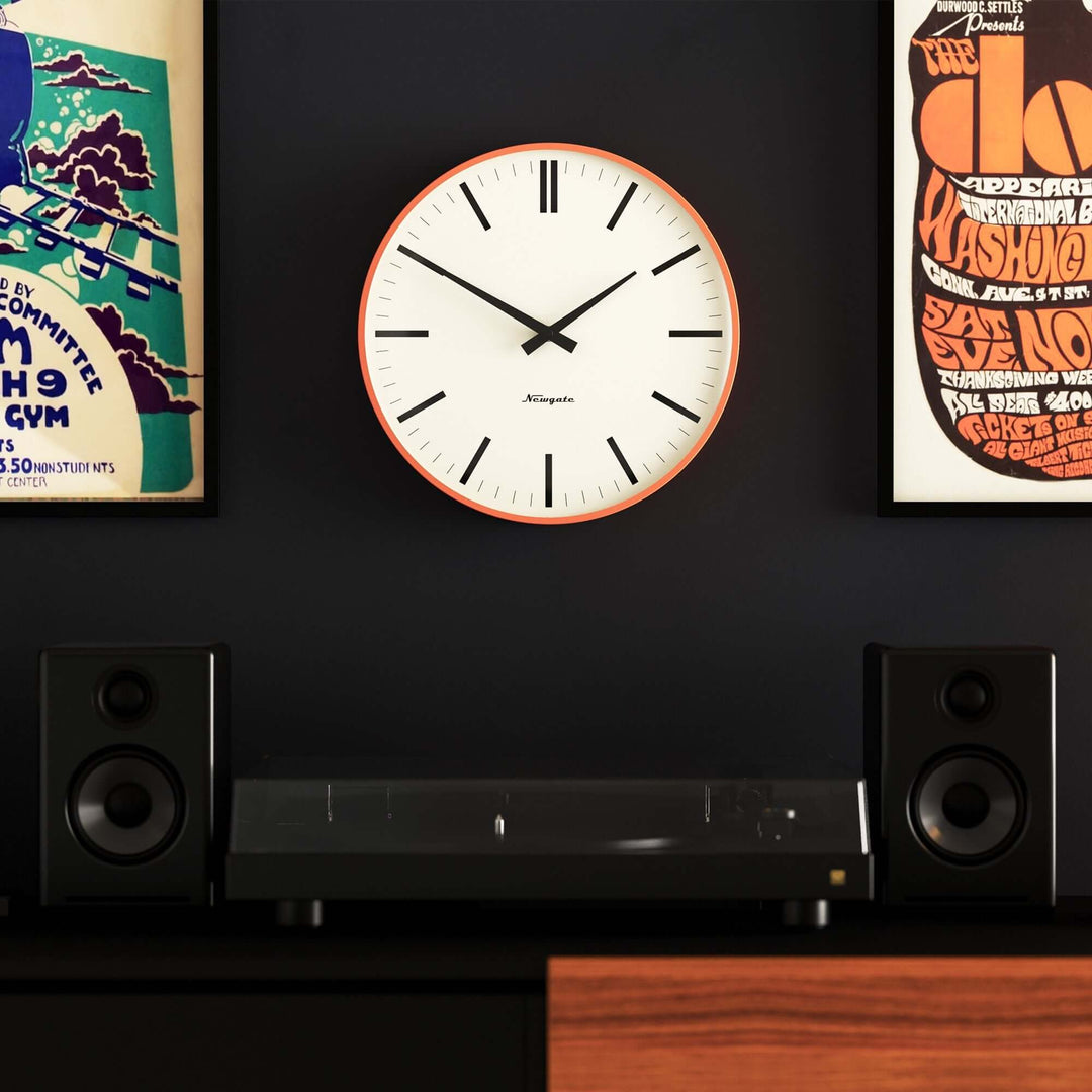 DSZ Product, feed-cond-new, feed-sl-DSZ Freight Payable, newNewgate Radio City Wall Clock Bold Black Marker Dial. -  Matte Pumpkin Orange - Premium Home & Garden > Decor > Clocks from Newgate ! Shop Online Buy Now at S & D's Value Store Family Business Best Customer ServiceDSZ Product, feed-cond-new, feed-sl-DSZ Freight Payable, new