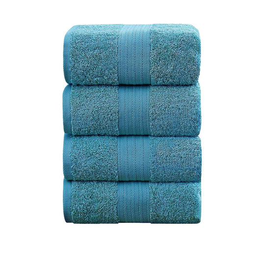 _label_, DSZ Product, feed-cond-new, feed-sl-free shipping, free-shipping, newLinenland 4 Piece Cotton Bath Towels Set - Blue - Premium Home & Garden > Bathroom Accessories > Bath Towels & Robes from Linenland ! Shop Online Buy Now at S & D's Value Store Family Business Best Customer Service_label_, DSZ Product, feed-cond-new, feed-sl-free shipping, free-shipping, new