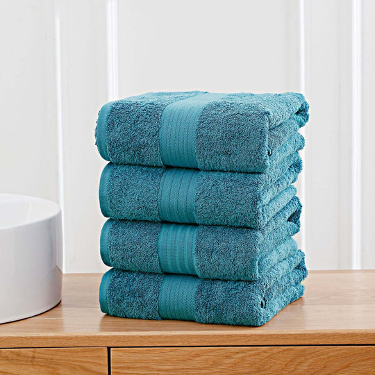 _label_, DSZ Product, feed-cond-new, feed-sl-free shipping, free-shipping, newLinenland 4 Piece Cotton Bath Towels Set - Blue - Premium Home & Garden > Bathroom Accessories > Bath Towels & Robes from Linenland ! Shop Online Buy Now at S & D's Value Store Family Business Best Customer Service_label_, DSZ Product, feed-cond-new, feed-sl-free shipping, free-shipping, new