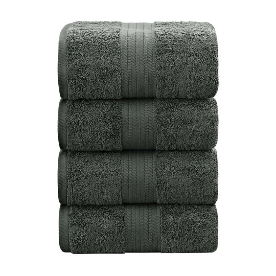 _label_, DSZ Product, feed-cond-new, feed-sl-free shipping, free-shipping, newLinenland 4 Piece Cotton Bath Towels Set - Charcoal - Premium Home & Garden > Bathroom Accessories > Bath Towels & Robes from Linenland ! Shop Online Buy Now at S & D's Value Store Family Business Best Customer Service_label_, DSZ Product, feed-cond-new, feed-sl-free shipping, free-shipping, new