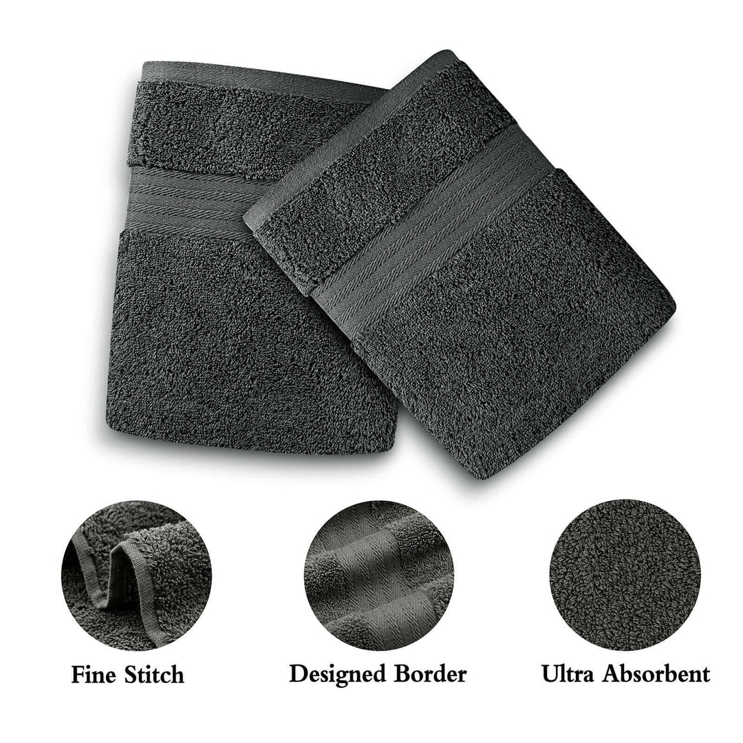 _label_, DSZ Product, feed-cond-new, feed-sl-free shipping, free-shipping, newLinenland 4 Piece Cotton Bath Towels Set - Charcoal - Premium Home & Garden > Bathroom Accessories > Bath Towels & Robes from Linenland ! Shop Online Buy Now at S & D's Value Store Family Business Best Customer Service_label_, DSZ Product, feed-cond-new, feed-sl-free shipping, free-shipping, new