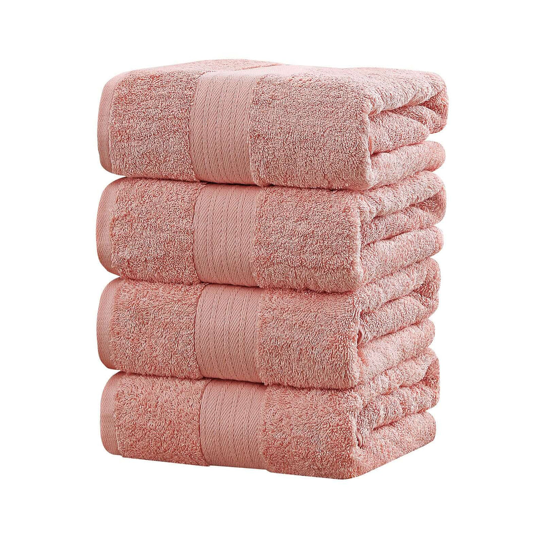 _label_, DSZ Product, feed-cond-new, feed-sl-free shipping, free-shipping, newLinenland 4 Piece Cotton Bath Towels Set - Coral - Premium Home & Garden > Bathroom Accessories > Bath Towels & Robes from Linenland ! Shop Online Buy Now at S & D's Value Store Family Business Best Customer Service_label_, DSZ Product, feed-cond-new, feed-sl-free shipping, free-shipping, new