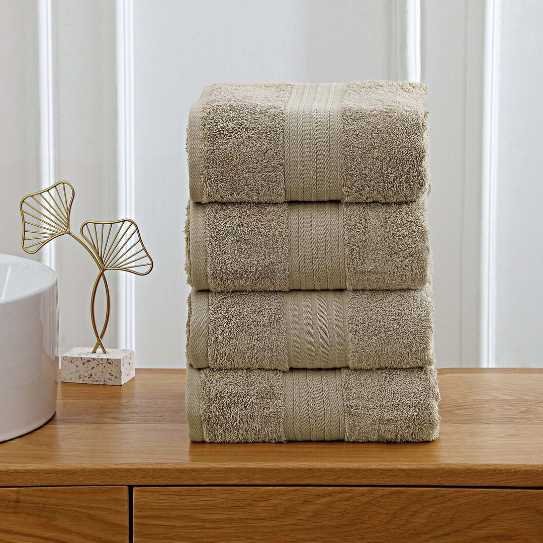 _label_, DSZ Product, feed-cond-new, feed-sl-free shipping, free-shipping, newLinenland 4 Piece Cotton Bath Towels Set - Sandstone - Premium Home & Garden > Bathroom Accessories > Bath Towels & Robes from Linenland ! Shop Online Buy Now at S & D's Value Store Family Business Best Customer Service_label_, DSZ Product, feed-cond-new, feed-sl-free shipping, free-shipping, new