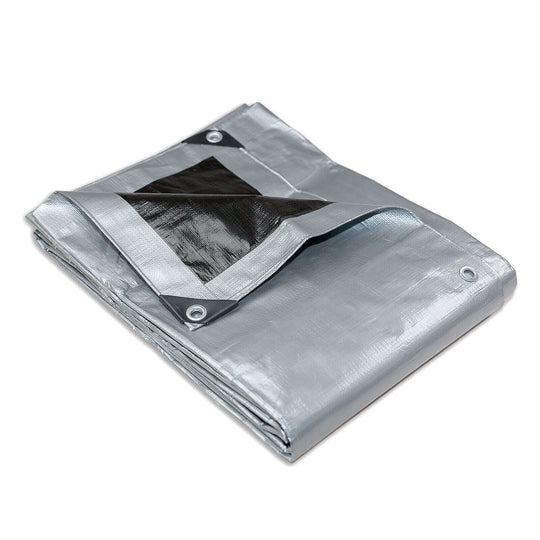 _label_, DSZ Product, feed-cond-new, feed-sl-free shipping, free-shipping, newHeavy Duty Silver Black Tarp Tarpaulin 3.0 X 3.6M - Premium Outdoor Recreation > Camping > Caravan Accessories from Flyline ! Shop Online Buy Now at S & D's Value Store Family Business Best Customer Service_label_, DSZ Product, feed-cond-new, feed-sl-free shipping, free-shipping, new