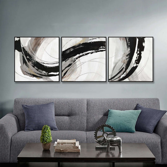 _label_, DSZ Product, feed-cond-new, feed-sl-DSZ Freight Payable, new150 X 50Cm Set Of 3 Black Framed Hand Painted Canvas Wall Art - Premium Home & Garden > Wall Art > Posters, Paintings & Prints from Hometta ! Shop Online Buy Now at S & D's Value Store Family Business Best Customer Service_label_, DSZ Product, feed-cond-new, feed-sl-DSZ Freight Payable, new