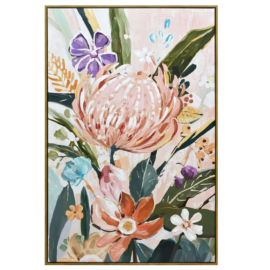 DSZ Product, feed-cond-new, feed-sl-DSZ Freight Payable, new80 X 120Cm Native Bloom Dark Wood Framed Canvas Wall Art - Premium Home & Garden > Wall Art > Posters, Paintings & Prints from Hometta ! Shop Online Buy Now at S & D's Value Store Family Business Best Customer ServiceDSZ Product, feed-cond-new, feed-sl-DSZ Freight Payable, new