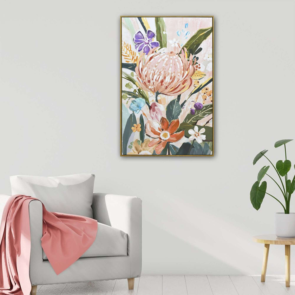 DSZ Product, feed-cond-new, feed-sl-DSZ Freight Payable, new80 X 120Cm Native Bloom Dark Wood Framed Canvas Wall Art - Premium Home & Garden > Wall Art > Posters, Paintings & Prints from Hometta ! Shop Online Buy Now at S & D's Value Store Family Business Best Customer ServiceDSZ Product, feed-cond-new, feed-sl-DSZ Freight Payable, new